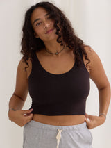 Free Label wireless elastic free bra, nursing bra, dark brown