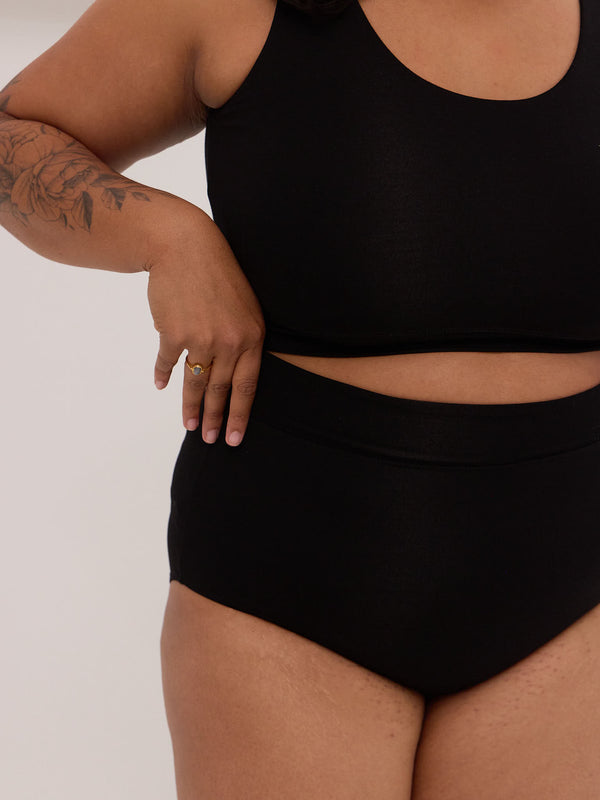 Free Label ultra high rise underwear bamboo undies