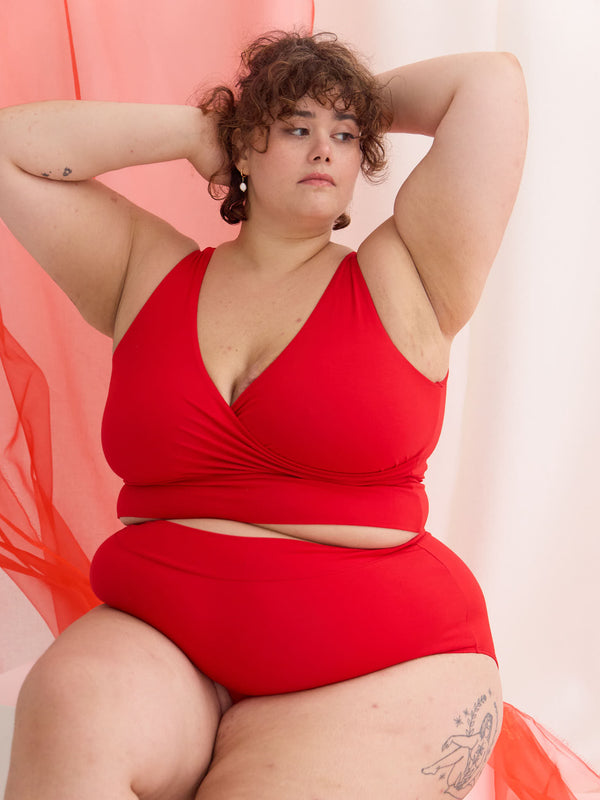 picante red high rise bamboo underwear made in canada