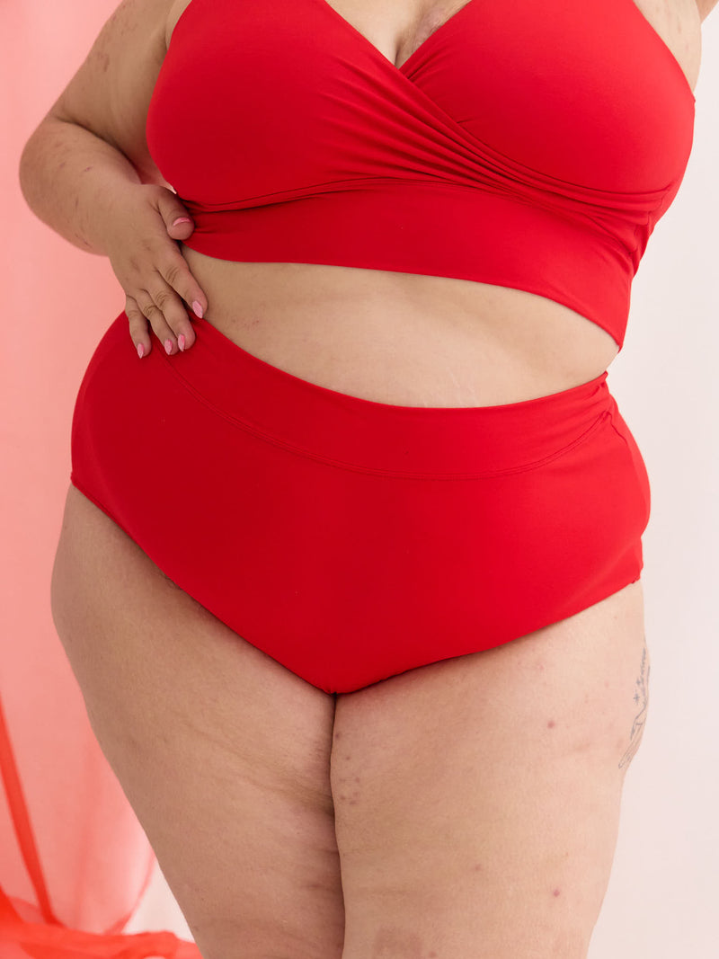 picante red high rise bamboo underwear made in canada