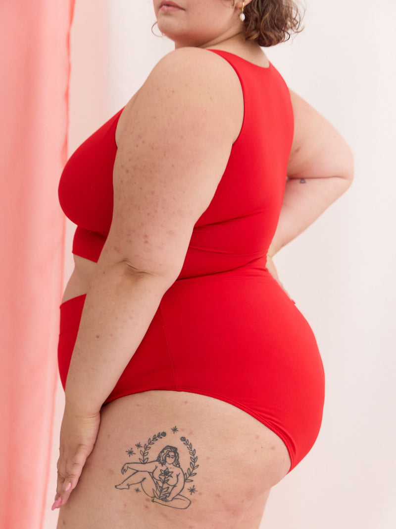 picante red high rise bamboo underwear made in canada