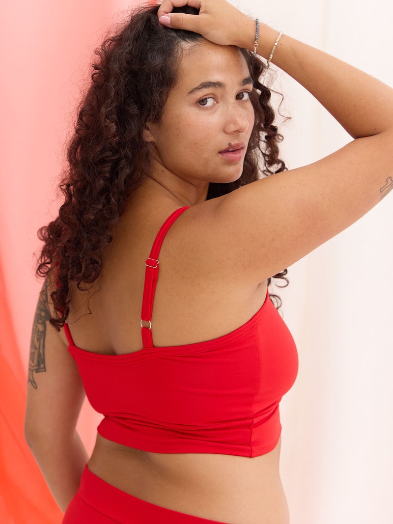 wirefree bamboo bra with spaghetti straps