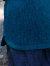 deep sea oversized Superfine Alpaca cardigan made in peru