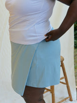 Free Label Beach Blue Bamboo Skort, Plus size