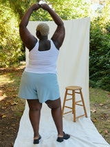 Free Label Beach Blue Bamboo Skort, Plus size