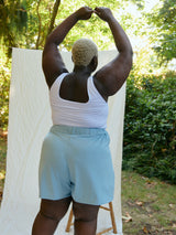 Free Label Beach Blue Bamboo Skort, Plus size