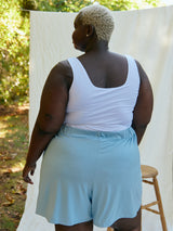 Free Label Beach Blue Bamboo Skort, Plus size