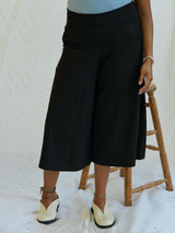 canadian made black culottes, gauchos, palazzo pants
