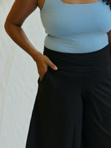 canadian made black culottes, gauchos, palazzo pants