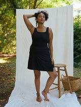 Free Label black rina built in bra tank top
