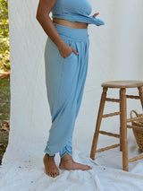 Free Label Beach Sunday Crop bamboo harem pant