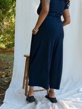 Free Label navy demi crop - skapri, skirt capri