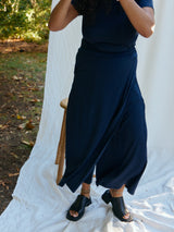 Free Label navy demi crop - skapri, skirt capri