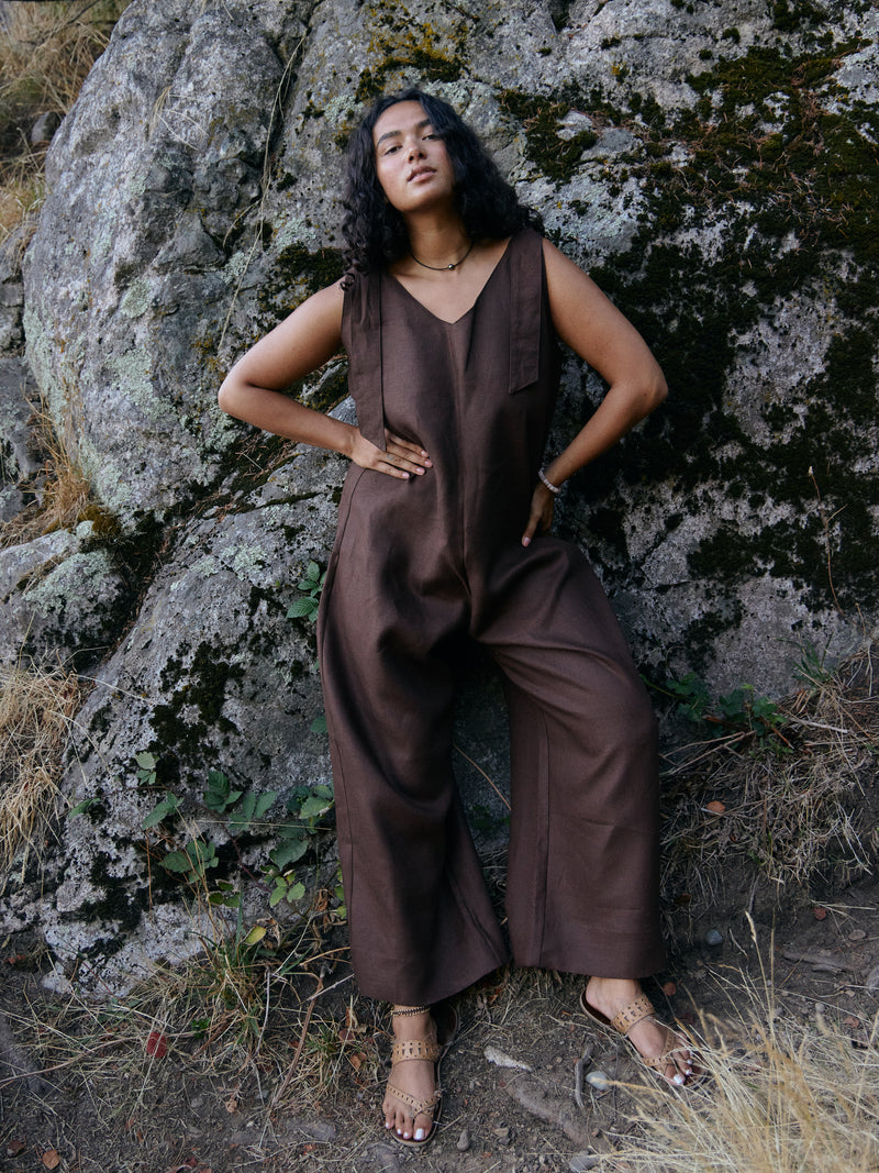 WOODS LINEN FRIEDA JUMPSUIT