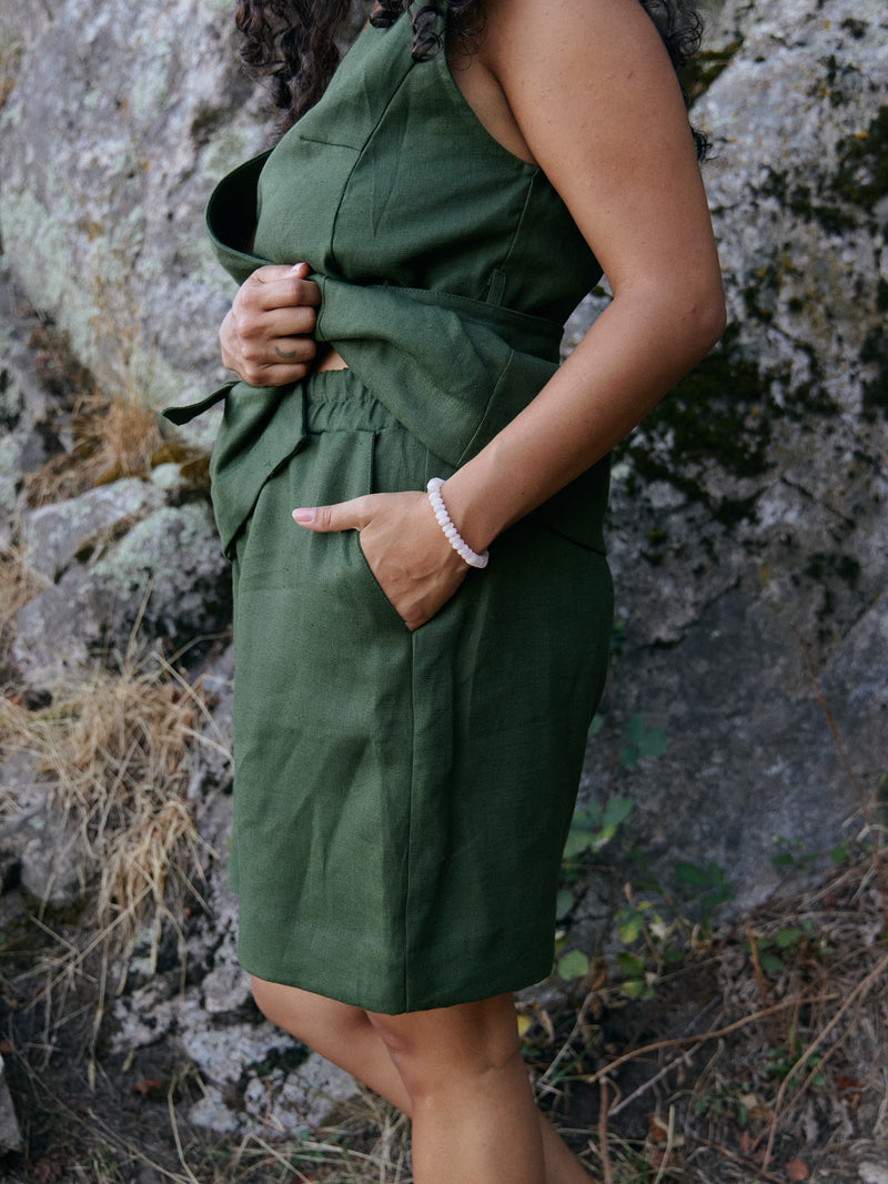 PINE LINEN LYNN SHORT