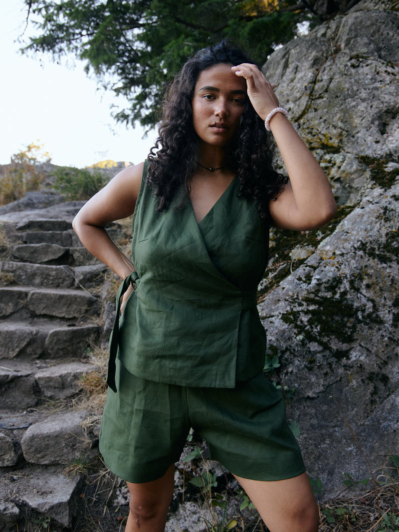 PINE LINEN LOIS TOP