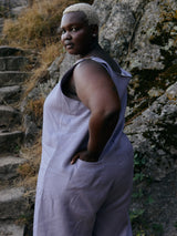 Free Label Lilac Frieda Jumpsuit, plus size linen jumpsuit