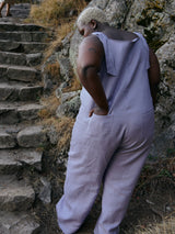 Free Label Lilac Frieda Jumpsuit, plus size linen jumpsuit