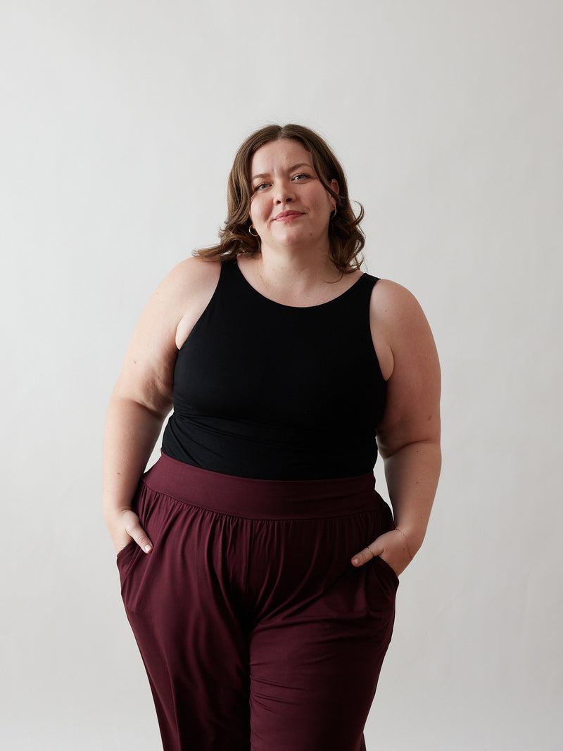 Free Label SS24 Dani Tank - Black - Size Inclusive - Ethical Fashion - Made in Canada - Plus Size Sustainable Fashion