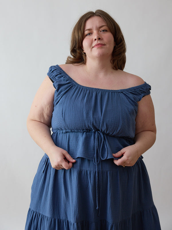 Cinch Waist Top - Summer - Thick Straps - Plus Size - Ethical Fashion 