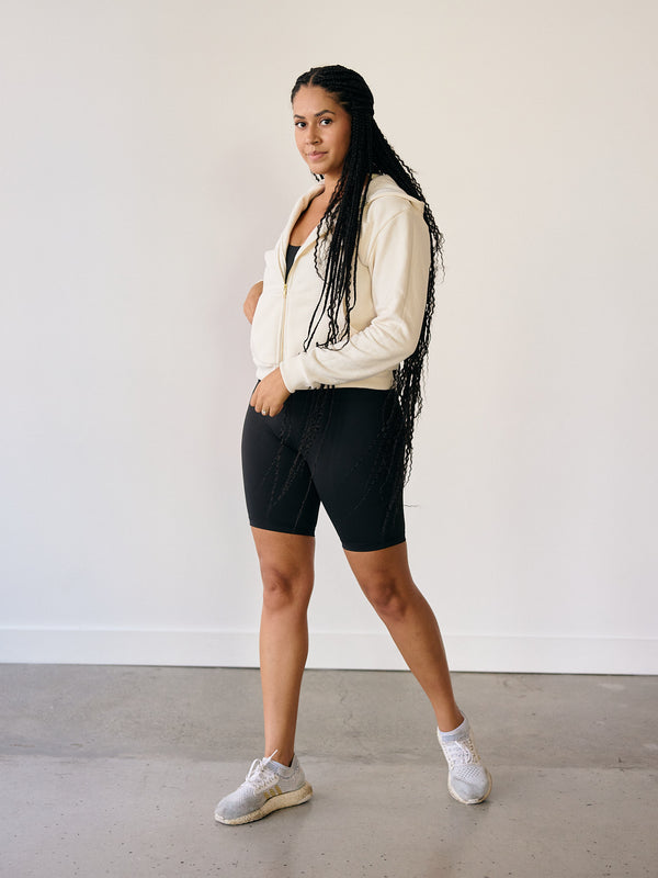 CREAM AUBREY ZIP HOODIE