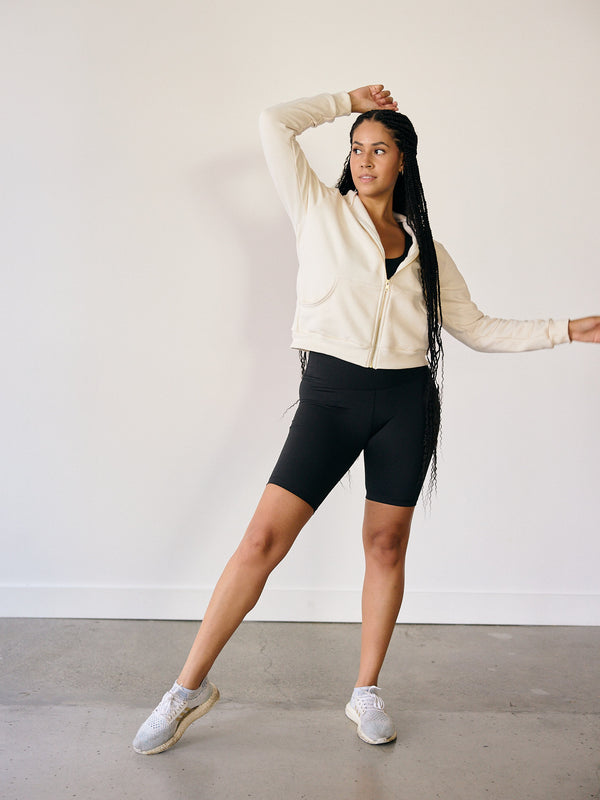 CREAM AUBREY ZIP HOODIE