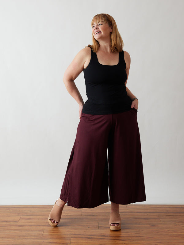 Flowy pant in Merlot