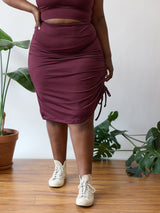Ethical and sustainable clothing made in Canada - Skirt made in Vancouver from sustainable materials - Maxi Skirt in bamboo - plus size - size inclusive 