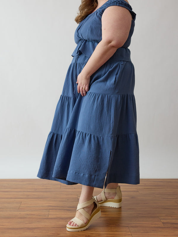 Long Cotton Gauze Skirt - Summer Skirt - Skirt with pockets - Ethical Fashion - Sustainable Fabric