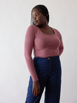Squareneck - Pink - Lyocell Top - Made in Vancouver - Slow Fashion