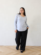 Grey Duggan Long Sleeve Free Label ethically made maternity friendly shirt nursing friendly