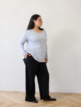 Grey Duggan Long Sleeve Free Label ethically made maternity friendly shirt nursing friendly