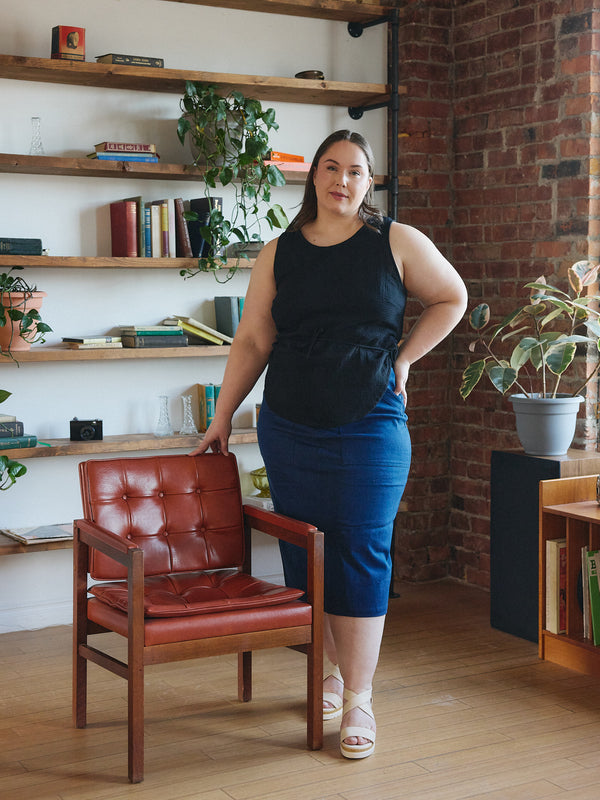 Spring/Summer Tank Top - Side Ties - Organic Cotton - Sustainable Fabric - Made in Canada Clothing 