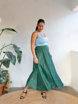 Free Label deadstock maxi flowy skirt. Park and Fifth print