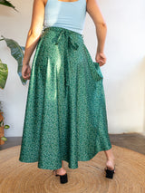 Free Label deadstock maxi flowy skirt. Park and Fifth print