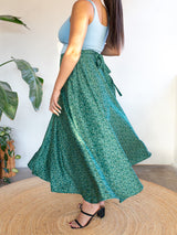 Free Label deadstock maxi flowy skirt. Park and Fifth print