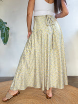 Free Label deadstock maxi flowy skirt. Park and Fifth print