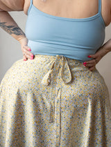 Free Label deadstock maxi flowy skirt. Park and Fifth print