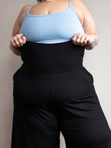 black crop bamboo pants plus size