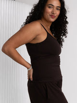 Free Label Lotte Tank Cold Brew - built in bra cami bamboo