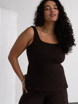 Free Label reversible built in bra Rina Tank in Cold Brew
