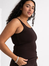 Free Label reversible built in bra Rina Tank in Cold Brew