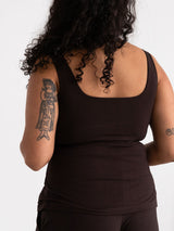 Free Label reversible built in bra Rina Tank in Cold Brew