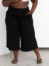 plus size black culottes, gauchos, palazzo pants