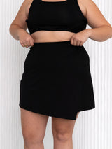 Free Label black bamboo skort size inclusive
