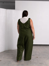 Free Label Pine Frieda Jumpsuit - green linen jumpsuit
