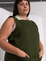 Free Label Pine Frieda Jumpsuit - green linen jumpsuit