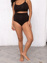 dark brown bamboo high rise underwear made in canada