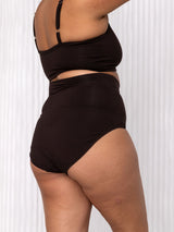dark brown bamboo high rise underwear made in canada