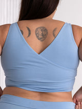 canadian made blue bamboo nursing bra